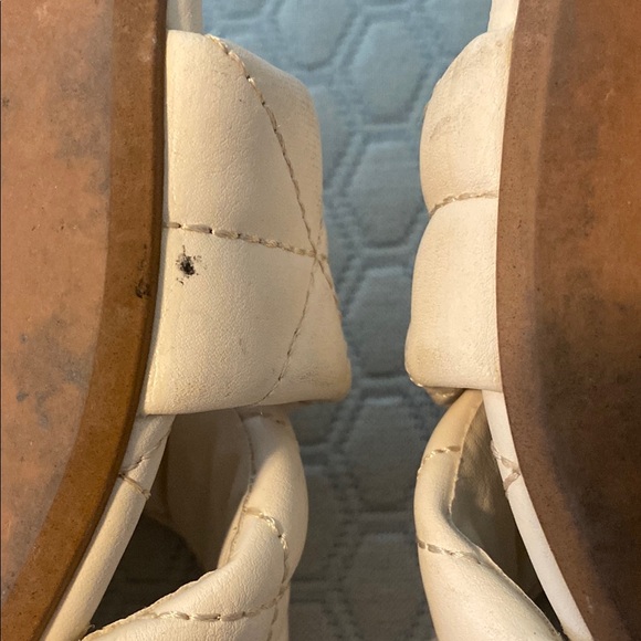 Zara Cream Quilted Slide Sandals - Picture 6 of 6